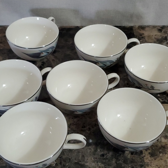 7 Vintage Homer Laughlin Rhythm Lotus Tea Cups - Picture 2 of 7